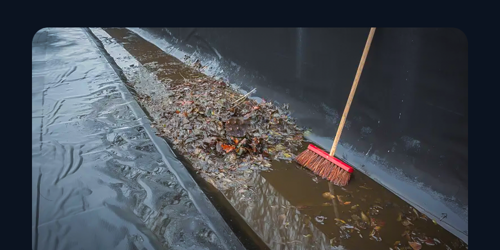 Dak schoonmaken in de herfst – bladeren verwijderen en EPDM dakbedekking controleren