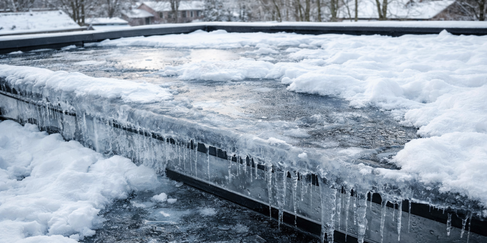 Veel voorkomende winterschade op een plat dak