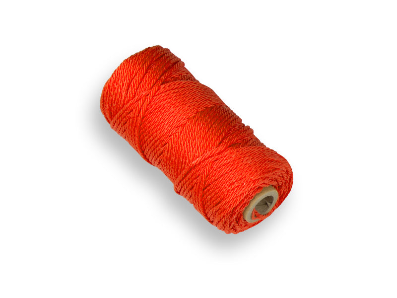 Uitzetkoord fluor geel 1,4mm 50m - gevlochten nylon koord