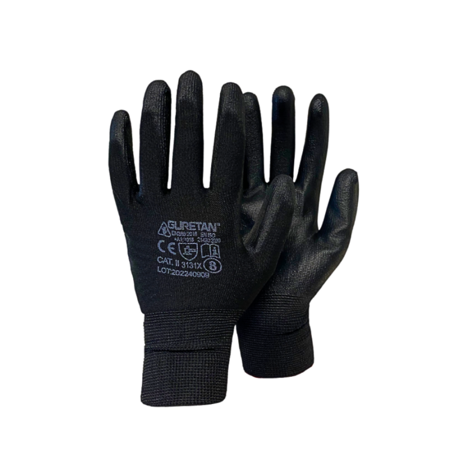 Handschuhe PU - Schwarz (12 Paar)