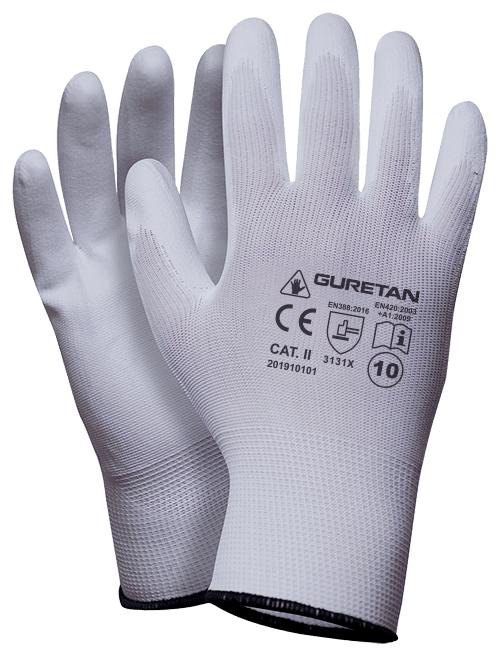 Handschuhe PU - Weiß (12 Paar)